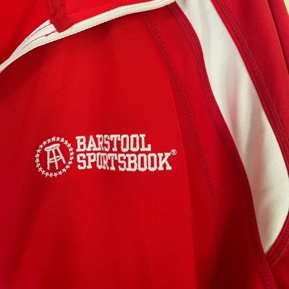 Barstool Sportsbook Red Zip Up Jacket ~ Sport-tek ~ Men’s Size L - Picture 4 of 15